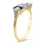 The Berneice Ring, smalltop view on a hand