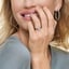 18K White Gold Willow Ring With Lab Emerald Accents, smalladditional view 1
