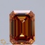 0.88 Ct. Fancy Intense Brownish Orange Emerald Lab Grown Diamond