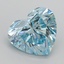 3.51 Ct. Fancy Intense Greenish Blue Heart Lab Grown Diamond