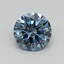 0.42 Ct. Fancy Vivid Blue Round Lab Grown Diamond