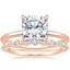14K Rose Gold Audrey Perfect Fit Solitaire Ring with Marseille Diamond Ring (1/3 ct. tw.)