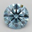 3.11 Ct. Fancy Vivid Blue Round Lab Grown Diamond