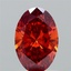 1.00 Ct. Fancy Intense Brownish Orange Oval Lab Grown Diamond
