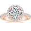 14K Rose Gold Sienna Halo Three-Quarter Coverage Diamond Ring (3/4 ct. tw.), smalltop view