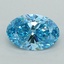 1.56 Ct. Fancy Vivid  Blue Oval Lab Grown Diamond