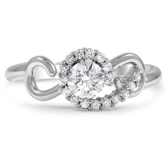 Custom Diamond Swirl Ring
