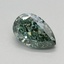 1.12 Ct. Fancy Vivid Green Pear Lab Grown Diamond