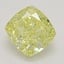 0.90 Ct. Fancy Intense Yellow Cushion Diamond