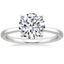 18K White Gold Petite Quattro Solitaire Ring, smalltop view