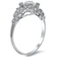 The Georgie Ring, smalltop view on a hand