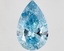 10.16 Ct. Fancy Vivid Blue Pear Lab Grown Diamond