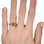 The Eliana Ring, smallzoomed in top view on a hand