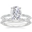 18KW Moissanite Dominique Diamond Bridal Set, smalltop view