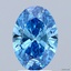 2.02 Ct. Fancy Vivid Blue Oval Lab Grown Diamond