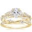 18K Yellow Gold Luxe Secret Garden Diamond Ring (3/4 ct. tw.) with Winding Willow Diamond Ring