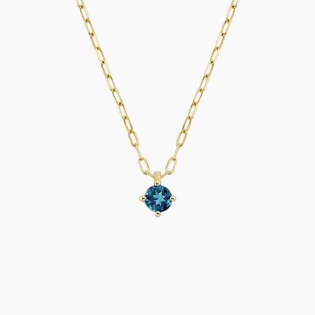 London Blue Topaz Paperclip Chain Pendant