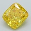 2.69 Ct. Fancy Vivid Yellow Cushion Lab Grown Diamond