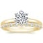 18K Yellow Gold Six-Prong 2mm Comfort Fit Ring with Marseille Diamond Ring (1/3 ct. tw.)