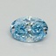 0.50 Ct. Fancy Vivid Blue Oval Lab Grown Diamond