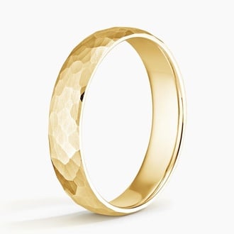 Matte Hammered Men's Ring
