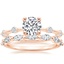 14K Rose Gold Aimee Diamond Ring with Joelle Diamond Ring