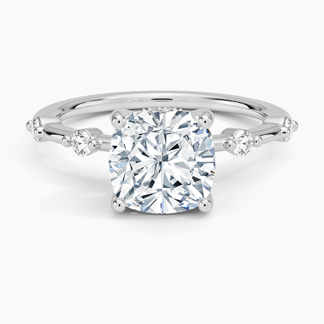 18K White Gold Aimee Hidden Halo Diamond Ring