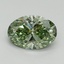 1.51 Ct. Fancy Vivid Green Oval Lab Grown Diamond