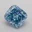 1.01 Ct. Fancy Vivid  Blue Cushion Lab Grown Diamond