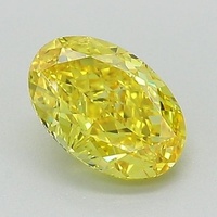 1.52 Ct. Fancy Vivid Yellow Oval Lab Grown Diamond