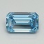 1.11 Ct. Fancy Vivid Blue Emerald Lab Grown Diamond