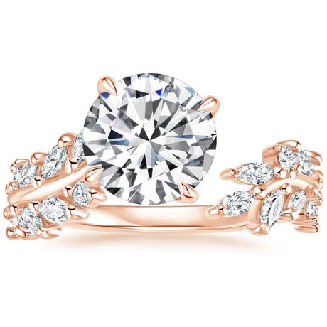 14K Rose Gold Sweeping Ivy Diamond Ring (1/2 ct. tw.)