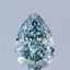 3.02 Ct. Fancy Intense Greenish Blue Pear Lab Grown Diamond