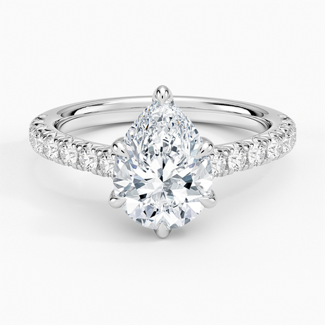 French Pavé Engagement Ring