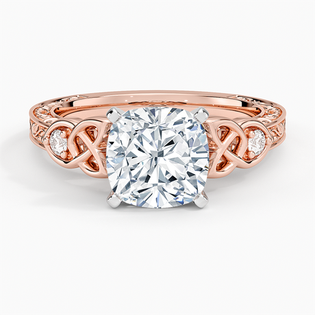 14K Rose Gold Aberdeen Celtic Diamond Ring