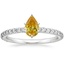 Platinum Petite Shared Prong Three-Quarter Coverage Diamond Ring (1/3 ct. tw.), smalltop view