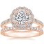 14K Rose Gold Rosa Diamond Ring with Bliss Diamond Ring (1/5 ct. tw.)