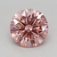 0.66 Ct. Fancy Vivid Pink Round Lab Grown Diamond