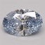 2.61 Ct. Fancy Intense Blue Oval Lab Grown Diamond