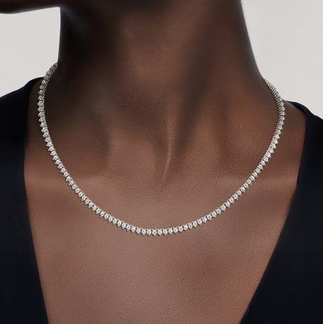 16 in. Perfect Three-Prong Lab Diamond Tennis Necklace (5 ct. tw.)