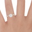 18K Yellow Gold Liana Diamond Ring, smallzoomed in top view on a hand