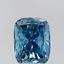 1.50 Ct. Fancy Vivid  Blue Cushion Lab Grown Diamond