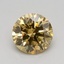 0.59 Ct. Fancy Intense Brownish Yellow Round Lab Grown Diamond