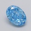 1.08 Ct. Fancy Vivid  Blue Oval Lab Grown Diamond