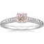 18K White Gold Hudson Engraved Diamond Ring, smalltop view