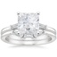 PT Moissanite Tapered Baguette Diamond Bridal Set, smalltop view