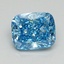 1.00 Ct. Fancy Vivid Blue Cushion Lab Grown Diamond