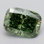 6.02 Ct. Fancy Vivid  Green Cushion Lab Grown Diamond