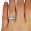 The Vilma Ring, smallzoomed in top view on a hand