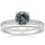 Platinum Luxe Elodie Diamond Ring (1/4 ct. tw.) with Petite Comfort Fit Wedding Ring